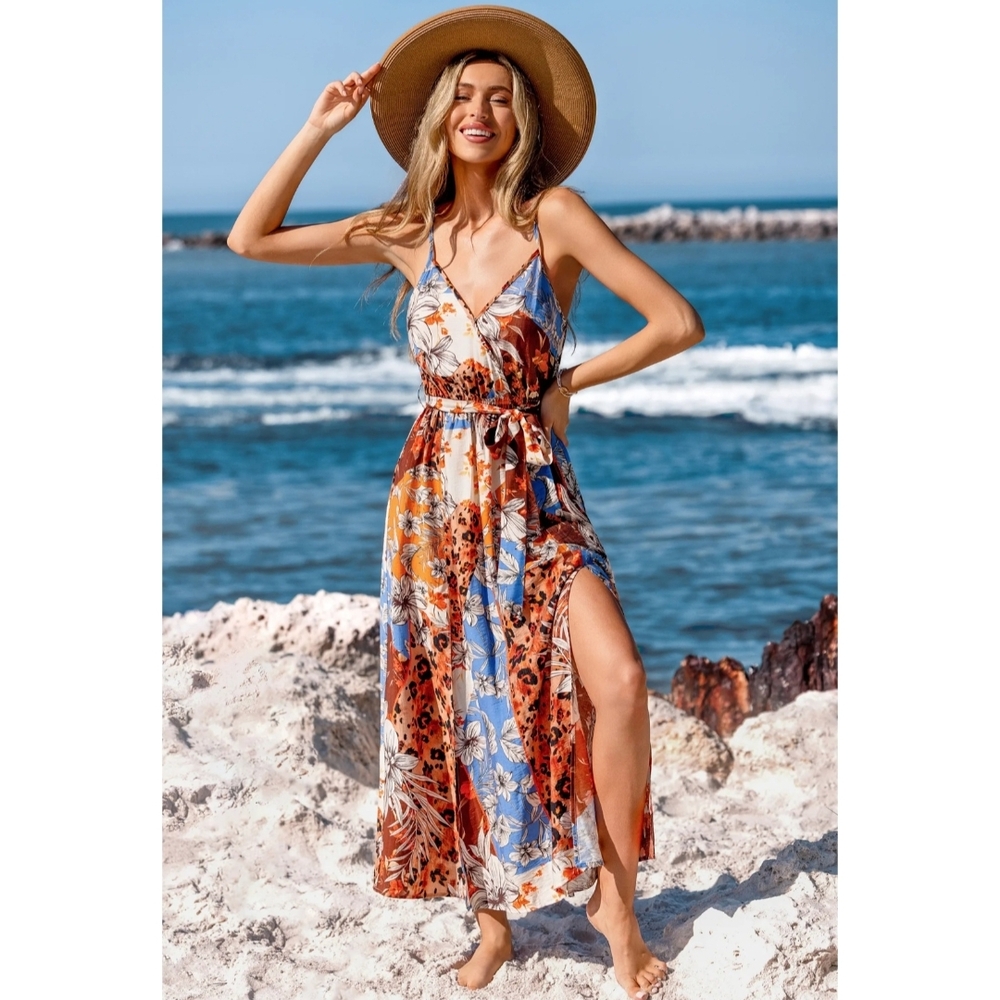 Floral Maxi Dress with Slit